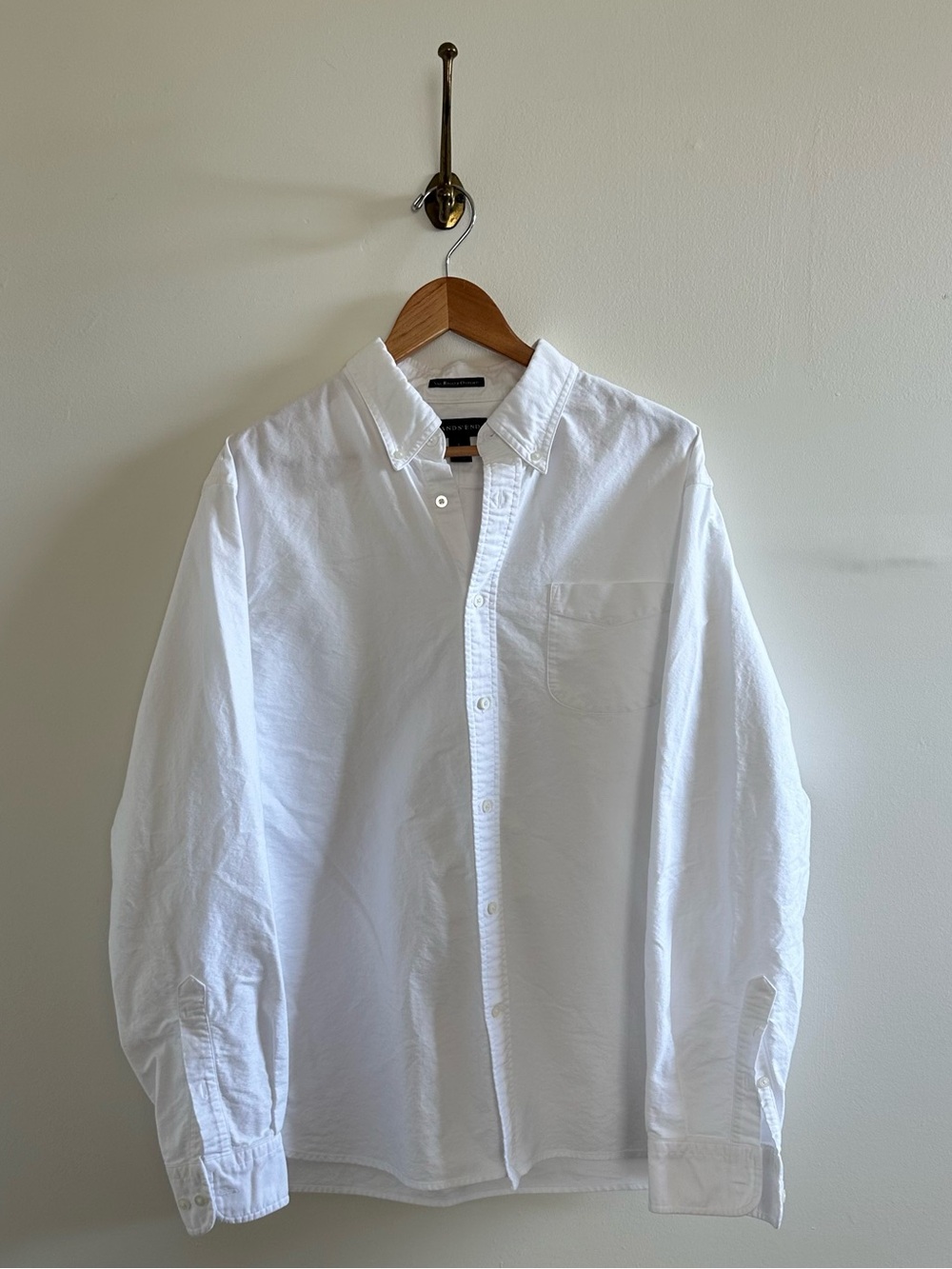 Lands End Sail Rigger Oxford traditional fit, White button up- 16-16 1/2 neck